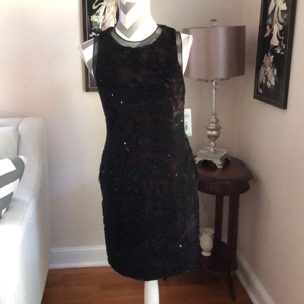 Julia Jordon (JJ) Dress Black sequined